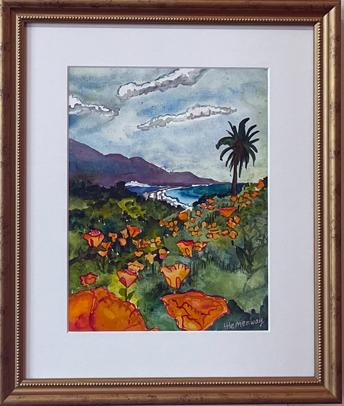 21 Laura  Hemmenway Central Coast Poppies    watercolor 500