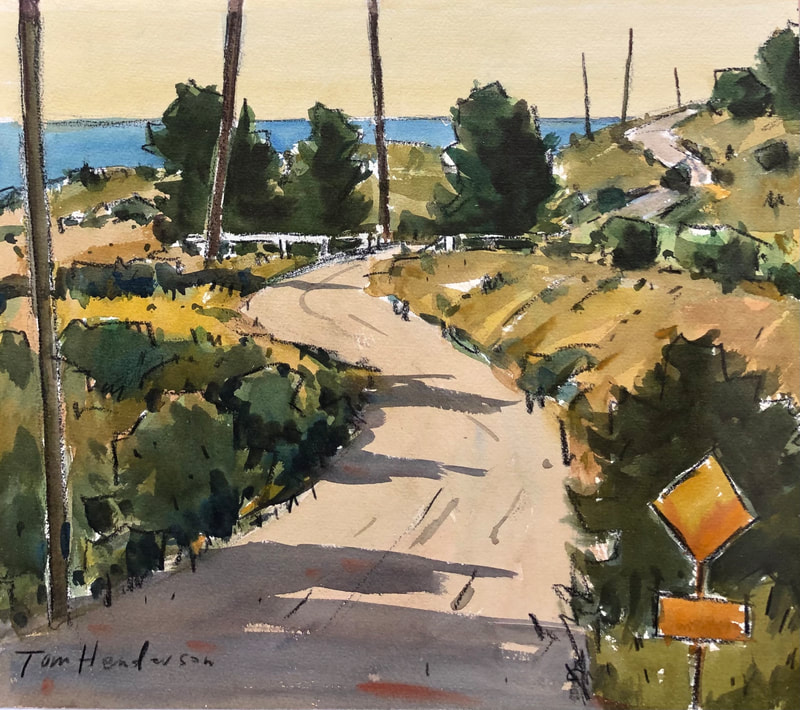 28 Tom Henderson Gaviota Back Road 14x16 watercolor 1400