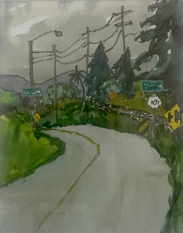 17 Laura Hemenway Summerland Onramp watercolor 400