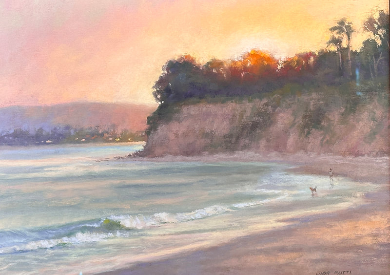 29 Linda Mutti Evening Stroll, Butterfly Beach pastel 1500