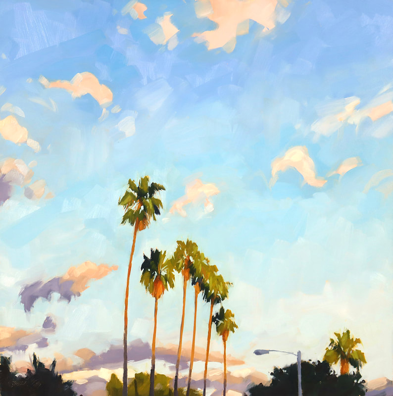 34 Sharon  Schock Palms at Sunset oil  1250